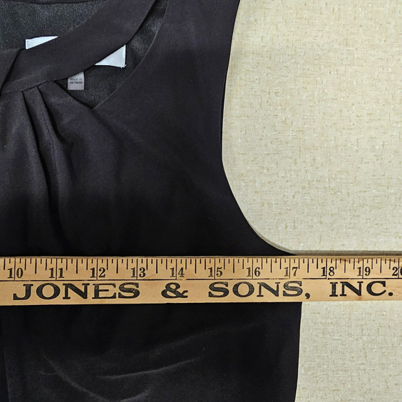 Jones Studio Women Sleeveless Midi Sheath Dress Size 10 Black Career Office - Picture 5 of 9